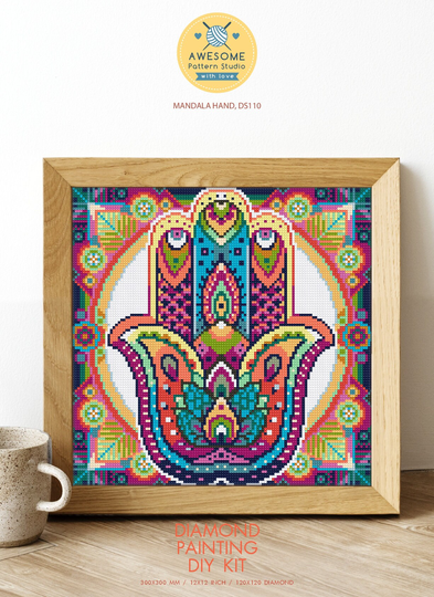 Mandala Hand Ds110, Diamond Painting Diy Kit | Pattern