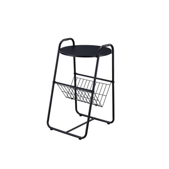 Proman Products Coto Magazine Table (Black, White), 16" W x 15" D x 26" H