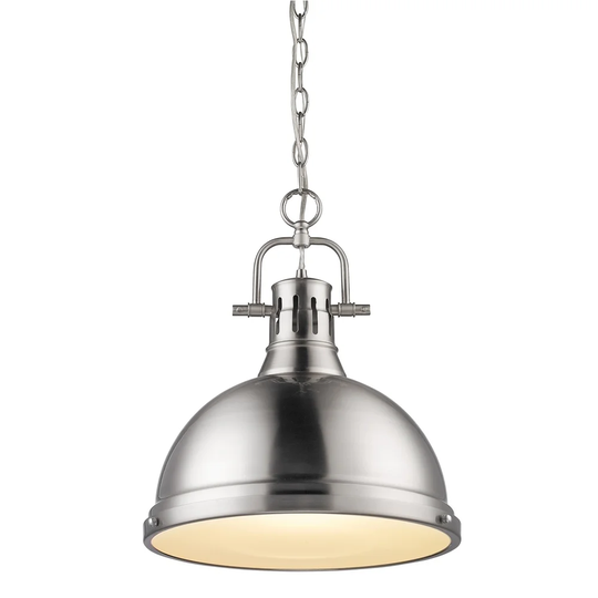 Duncan Pewter Steel 1-light Pendant with Chain