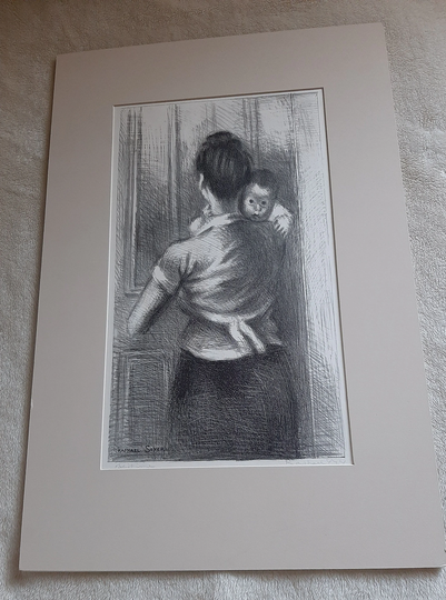Raphael Soyer | Russian/American 1899-1987 "Bedtime" Lithograph, 1937, Signed in Pencil, | Free Shipping