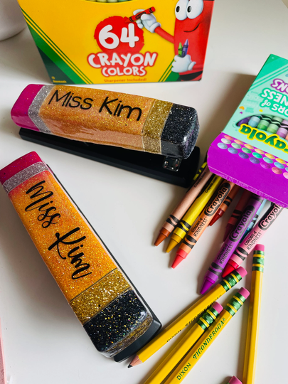 Personalized Stapler, Glitter Stapler, Pencil Teacher Appreciation