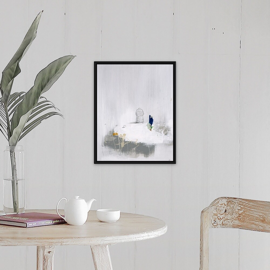 "Across the Block III" Black Float Frame Canvas Art