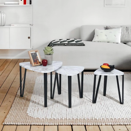 Nesting Coffee Table End Tables Stacking Side Tables (Set of 3)