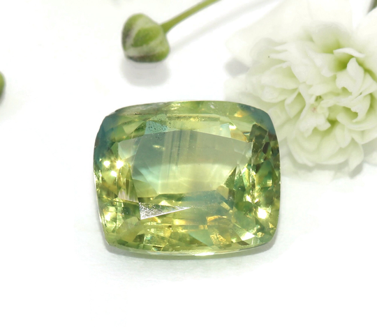 Yellow Blue Green Multi Color Cushion Shape Sapphire 2.35 Carat