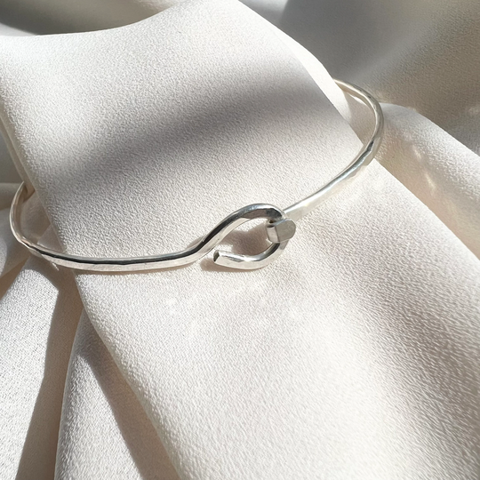 Sterling Silver Bangle Bracelet | Sterling Silver Handmade Bracelet