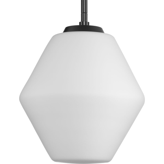 Copeland Collection One-Light Matte Black Mid-Century Modern Pendant - 10 in x 10 in x 11.5 in