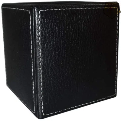 Genuine Leather Pencil Holder Cup. Elegant Desk Pen Holder