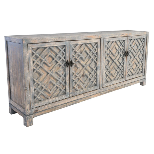 Light Blue Distressed Finish Sideboard Media Console By Terra Nova Designs Los Angeles