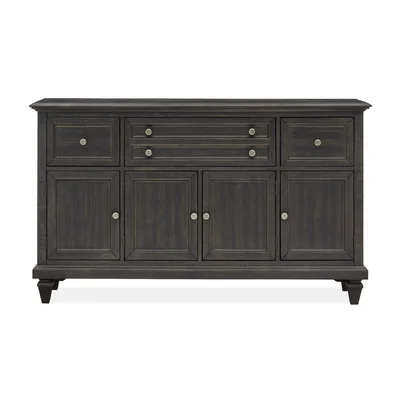 Calistoga 64" Wide 3 Drawer Pine Solid Wood Sideboard