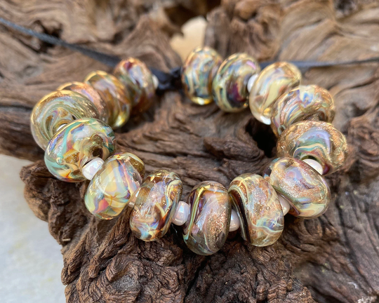 Mto Color Pop Glitter Multicolor Lampwork Beads Set Sra, Colorful Beads, Swcreations