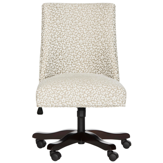 Safavieh Scarlet White / Light Ginger Desk Chair - 25" x 27" x 38"