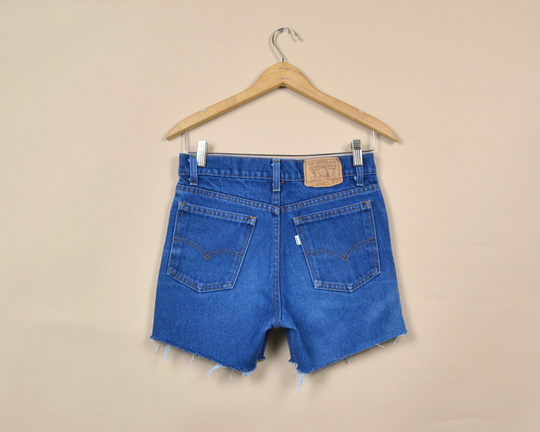 Levi's 718 Vintage Denim Slim Hip Cutoff Shorts