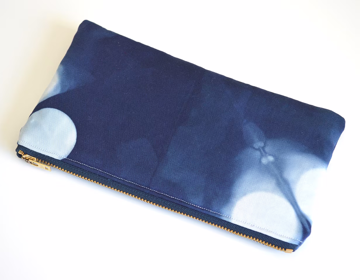 Tie-Dye Pouch - Navy Pencil Case Marine