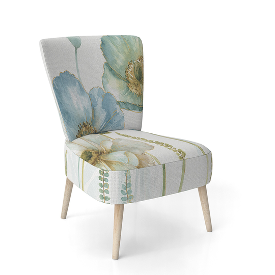 Designart 'My Greenhouse Cottage Flowers IV' Upholstered Traditional Accent Chair