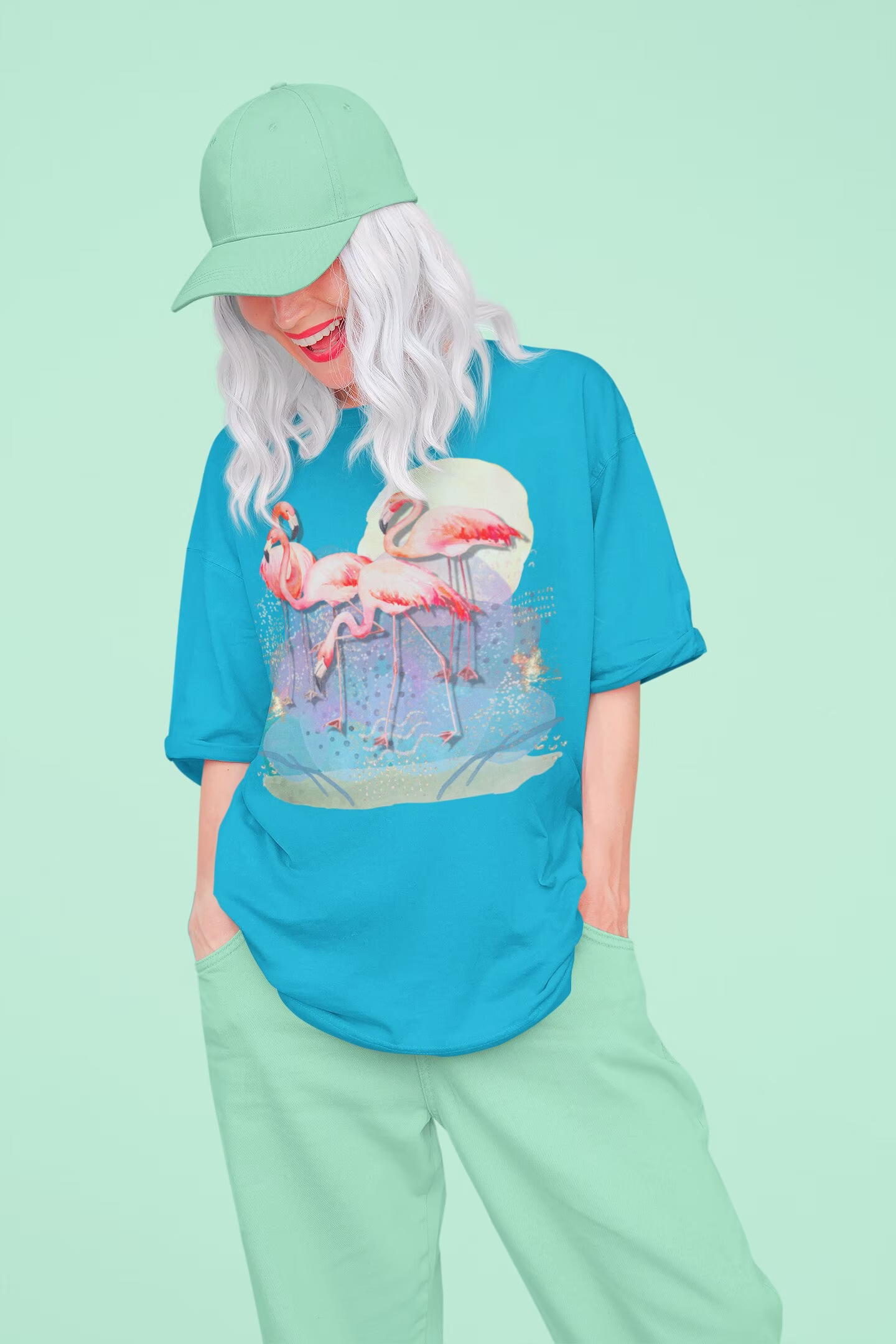 Colorful Flamingo T-Shirt | Cute Summer Tee With Flamingos, Animal Lover T, Loud T-Shirt, Gift, Fun Aesthetic T