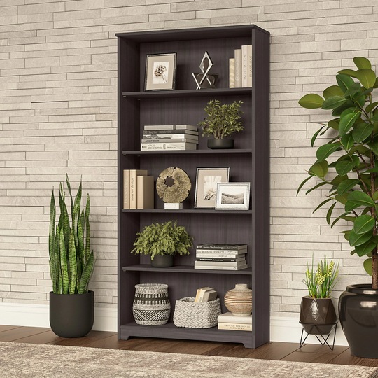 Cabot Tall 5 Shelf Bookcase by Bush Furniture