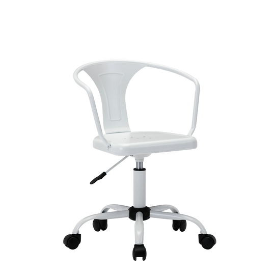 Porthos Home Ingo Swivel Office Chair, Iron Seat, Back and Armrests