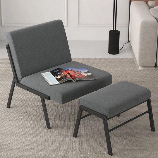 Accent Chair with Ottoman Modern Upholstered Accent Chair - 24.8*30*28INCH