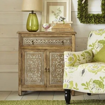 Tobergill 40" Wide 1 Drawer Mango Solid Wood Sideboard