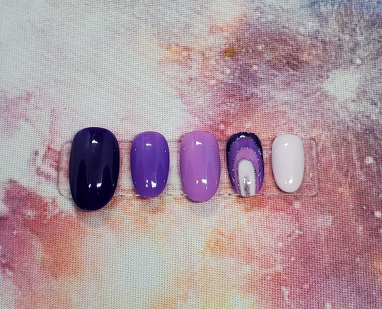 Purple Geode Press On Nails