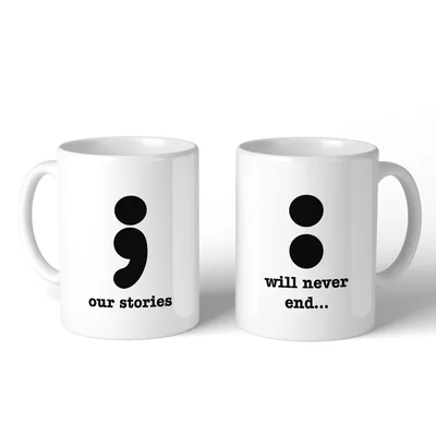 Alisz Our Stories Will Never End Matching Couple 2 Piece Coffee Mug Set