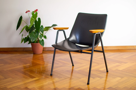 Mid-Century Scandinavian Design Lounge Chair | Vintage Niko Kralj Office Armchair Space Age Shell Stool Minimalist Accent Chairs