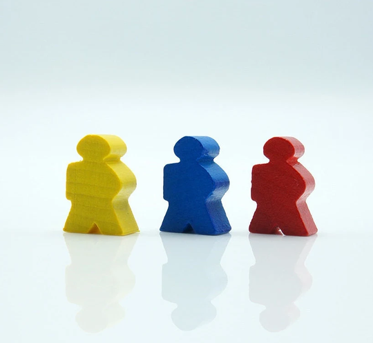 Wooden Soldier/Diver 13x20mm [3 Colors Options] Replacement Token To Board Games/Pnp