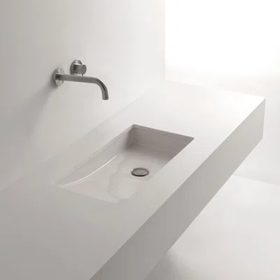 Whitestone Ceramic White Rectangular Undermount Bathroom Sink