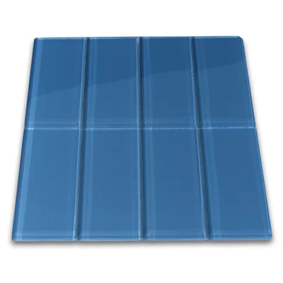 Sapphire 3" x 6" Glass Mosaic Tile in Glacier