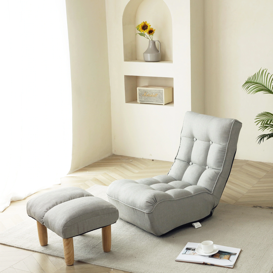 CTEX Lazy sofa balcony leisure chair bedroom sofa chair foldable reclining chair leisure single sofa functional chair