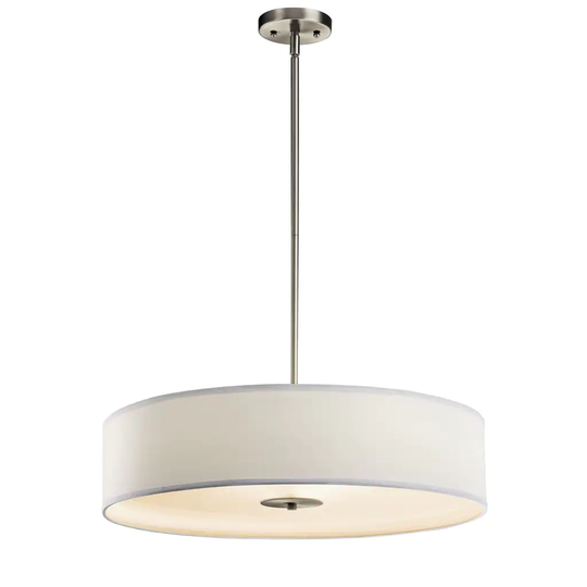 Kichler Lighting Transitional 3-light Brushed Nickel Pendant/Semi Flush Mount