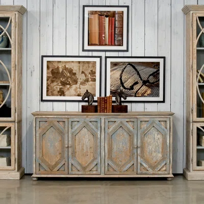 Four Diamonds Sideboard,Ant.Blue Wash