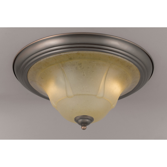 Classic Lighting 7" Glass & Steel Flushmount from the Providence