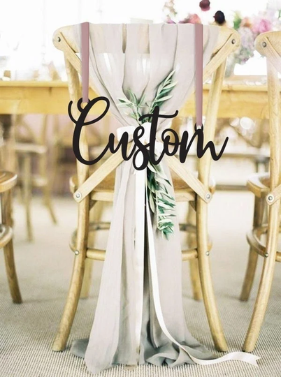 Custom Chair Sign, Name Bachelorette Wedding Bridal Shower