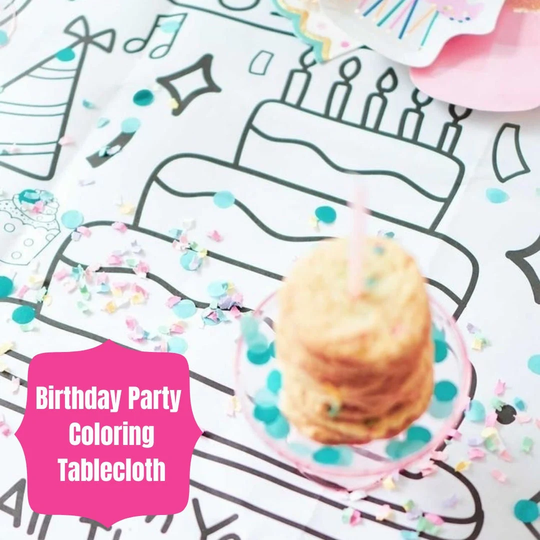 Happy Birthday Activity & Coloring Poster | Pages Party Sheet