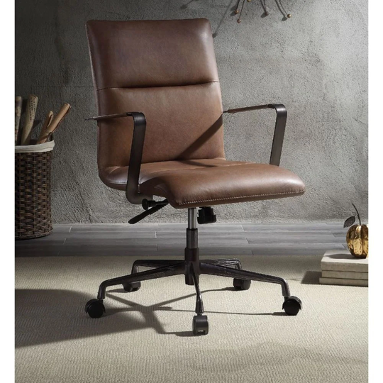 Q-Max Swivel Adjustable Executive Arm Office Chair With Five Casters
