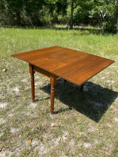 Antique Drop Leaf Table, Wood Furniture, Dining Table, Farmhouse Kitchen Solid Wood