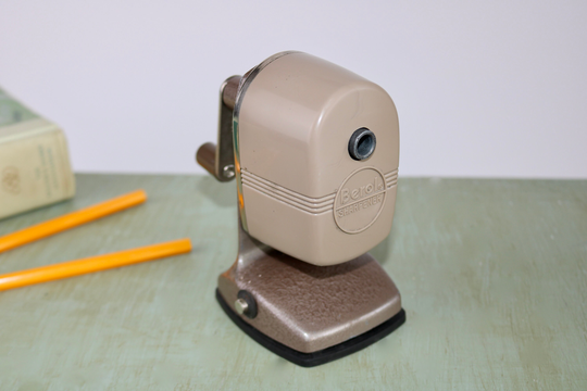 Vintage Retro Borel Pencil Sharpener Suction Desk Craft Room Supplies Mounted School Home
