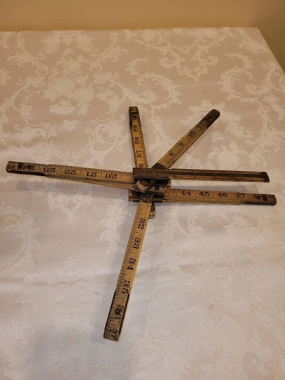 Vintage Folding Wooden 72" Tape Measure
