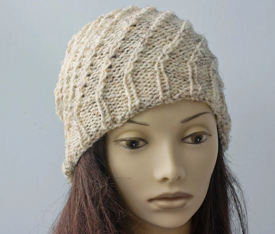 Hand Crochet Spiral Beanie, Chose Color, Woman's Winter Hat