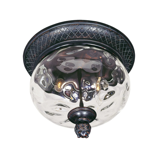 Maxim Bronze Vivex Water Glass Shade Carriage House 2-light Outdoor Ceiling Mount Light