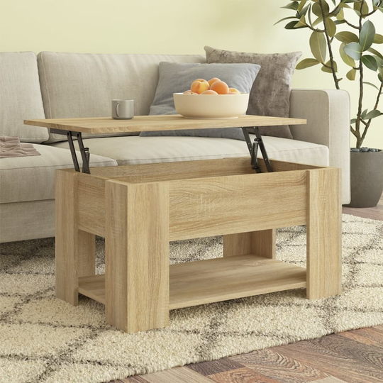 vidaXL Coffee Table Engineered Wood Accent Side Sofa Tea Table Multi Colors - 31.1" x 19.3" x 16.1"