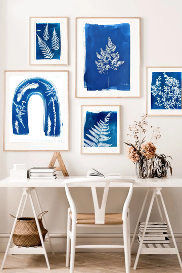 Deluxe Cyanotype Kit, Rainbow Print Blue Bow Cyanotype Paper Diy