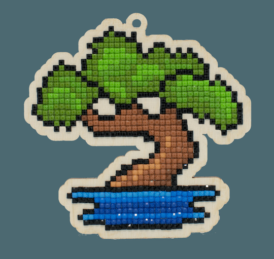 Bonsai Tree Diamond Painting Charm Kit By Wizardi. Flowers Beginner Animal Art Kit. Csw423