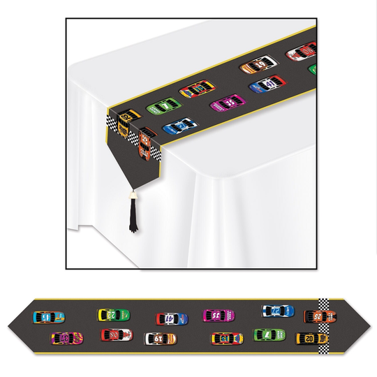 Beistle 11" x 6' Printed Racing Table Runner - 12 Pack (1/Pkg)