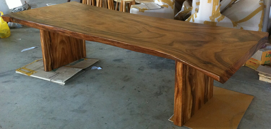 Rare Live Edge Slab Dining Table Or Conference 9.8Ft in Length Grade Aaa Reclaimed Thai Acacia Wood Solid Custom Made