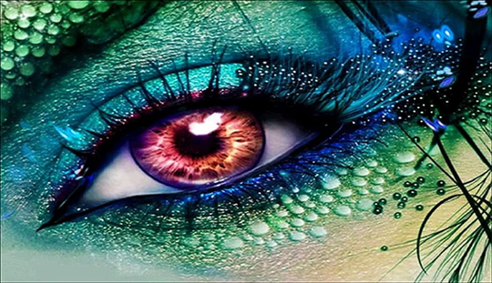 Green Mermaid Eye 11.8 X 7.87" | Exquisite Pattern 5D Diamond Painting Number Kit Diy Full Round Drill Wall Art Decor Teenager Gift