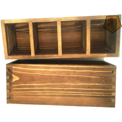 Wood Pencil Holder For Desk,Desktop Pen Pencil Holder Organizer,4 Slots Wooden Pencil Holder Pencil Caddy Storage For Desk