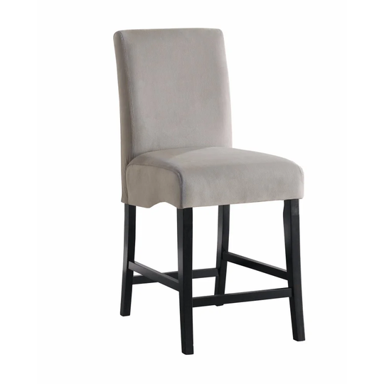 Casual Style Wooden Counter Height Chair, Gray and Black, Set of 2