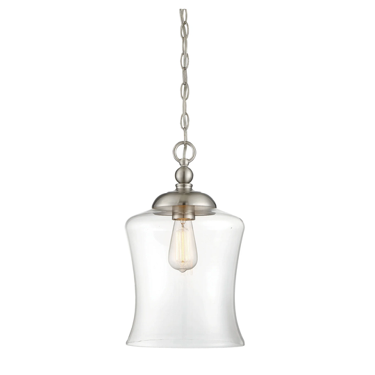 Meridian 1-Light Mini Pendant in Brushed Nickel